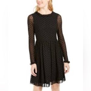 American Rag company little black dress with sheer sleeves